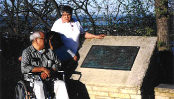 Earnest viewing the marker