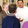 Larry meeting with people from the Rohester Trinity Presbyterian Church