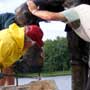 Wabasha Fountain and Sculpture Dedication Next to the National Eagle Center