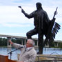 Wabasha Fountain and Sculpture Dedication Next to the National Eagle Center