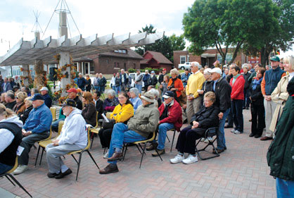 The crowd at the dedication