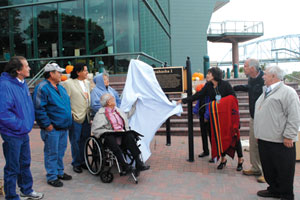 The unveiling of the Chief Wabasha Signs